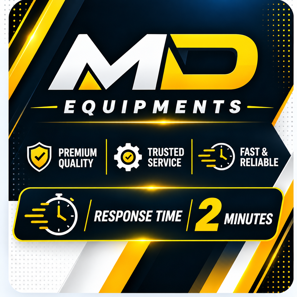 MD Equipments premium quality, trusted service and fast reliable response poster